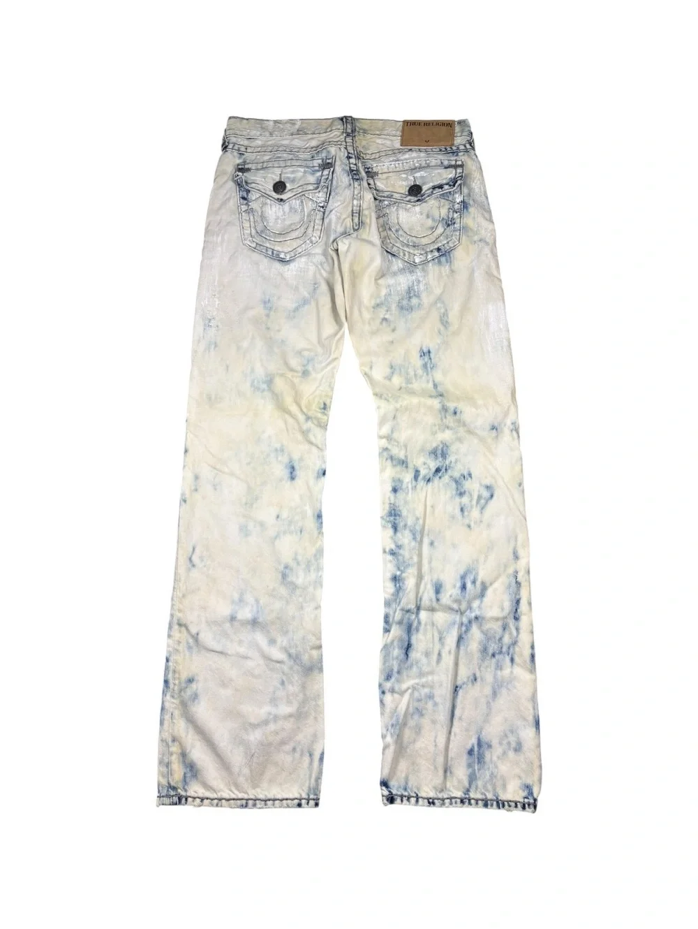 True Religion Y2K Ricky Relaxed Straight Bleached Wash Jeans
